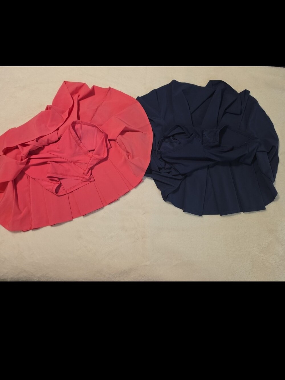 (2) OFFLINE by Aerie Real Good Small Belted Pleated Skorts Hot Pink and blue - Picture 10 of 12